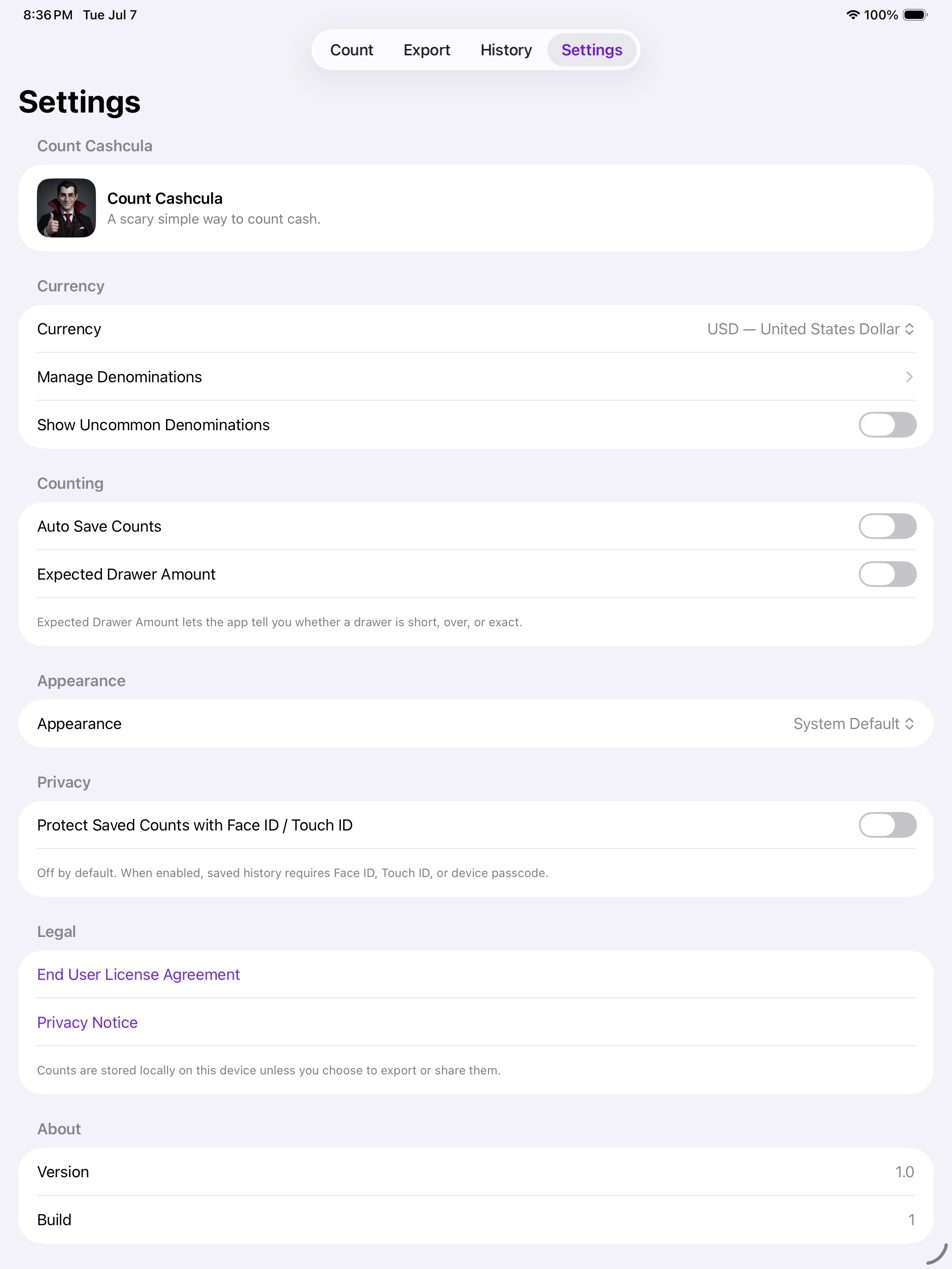 Count Cashcula screenshot